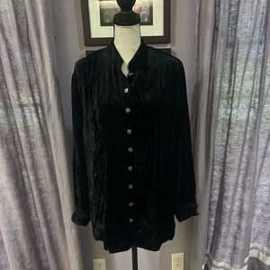 Vintage White Stag Velvet Blouse